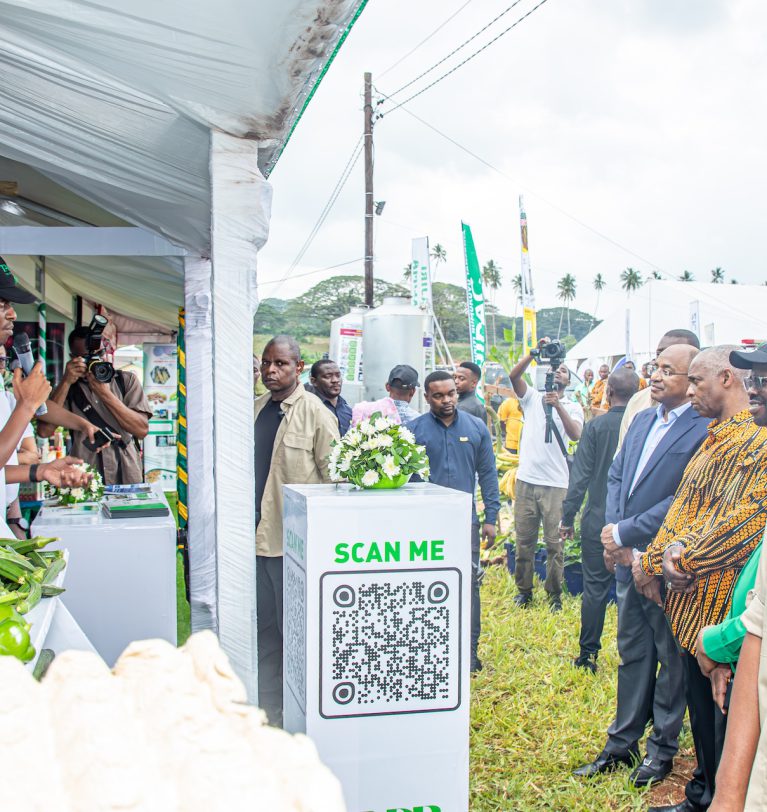 President Hussein Ali Mwinyi visits the TADB booth at the 7th “Nane Nane” Agricultural Show 2024, Dole Kizimbani – Unguja